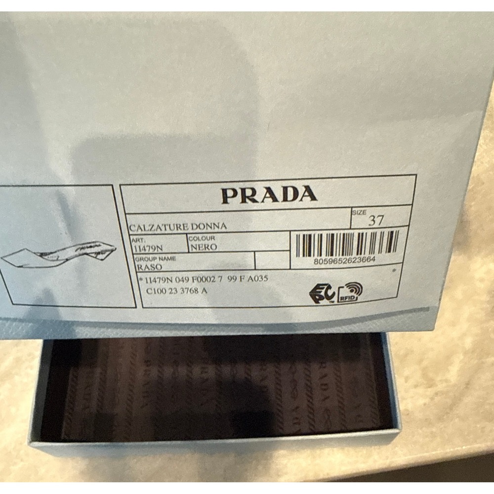 Prada 1T817N Women's Black Patent Leather Beaded Ankle Boot, sz 37.5 - Picture 11 of 16